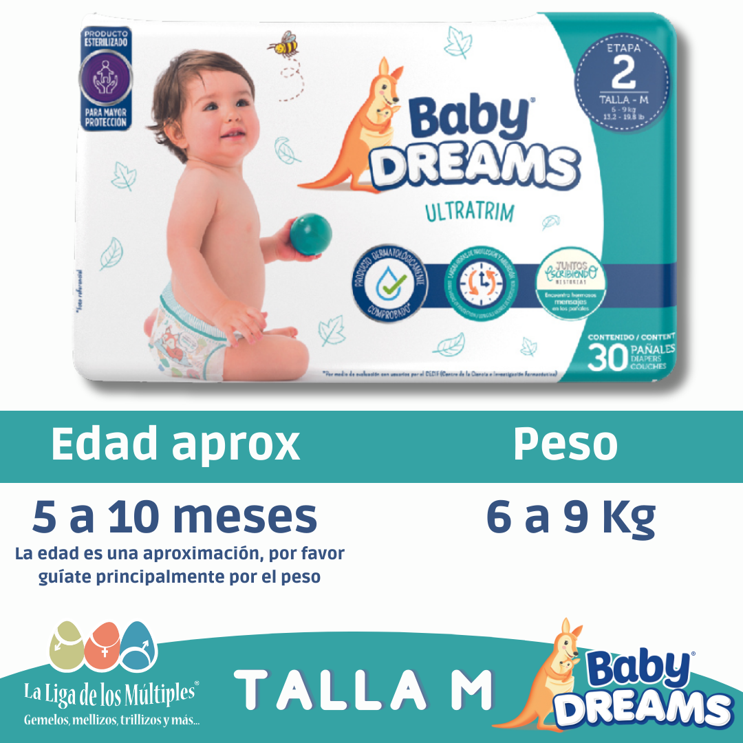 Pañales etapa 2 Talla M paca de 2 paquetes de 100 unds C/U