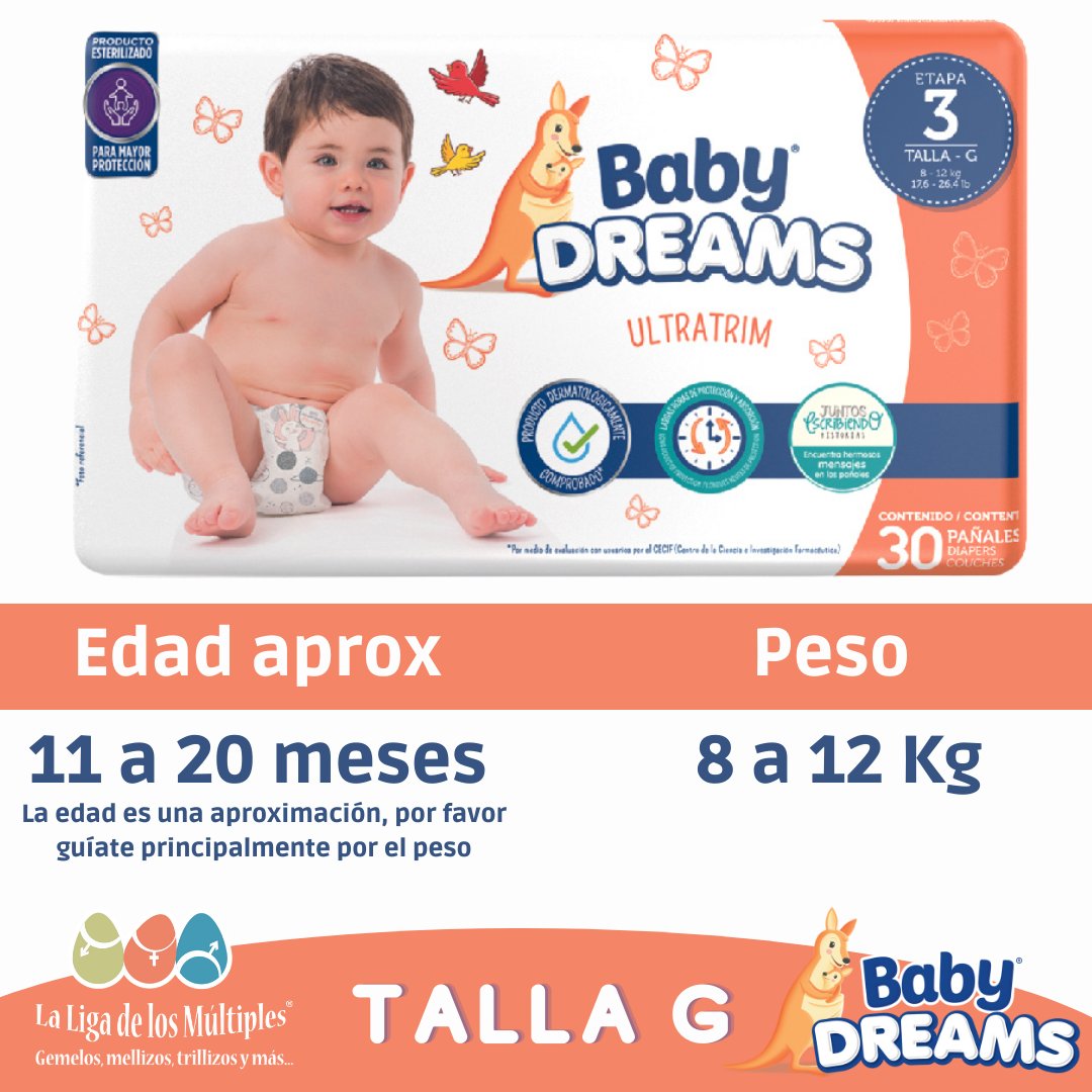 Pañales etapa 3 Talla G paca de 2 paquetes de 100 unds C/U