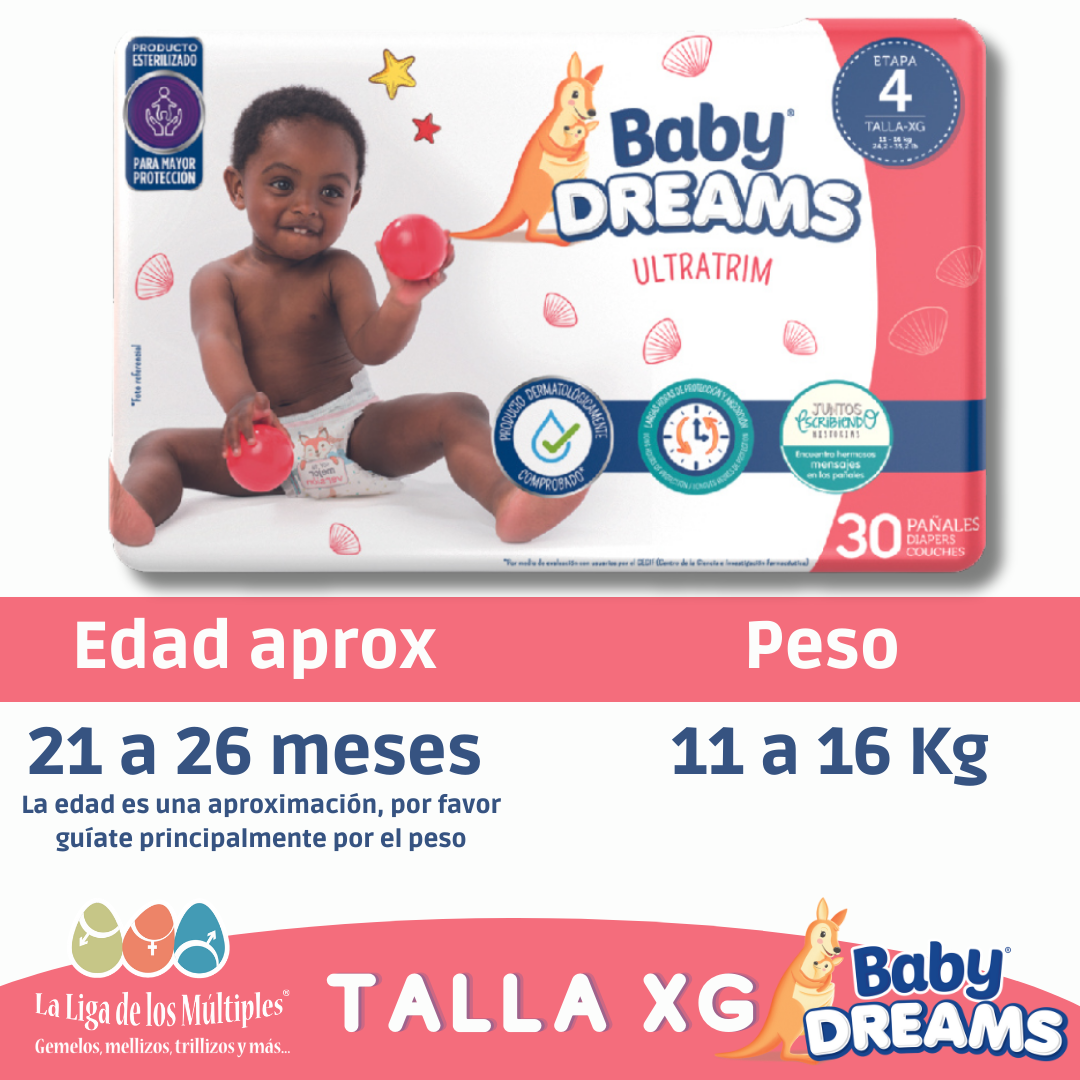 Pañales etapa 4 Talla XG paca de 2 paquetes de 100 unds C/U