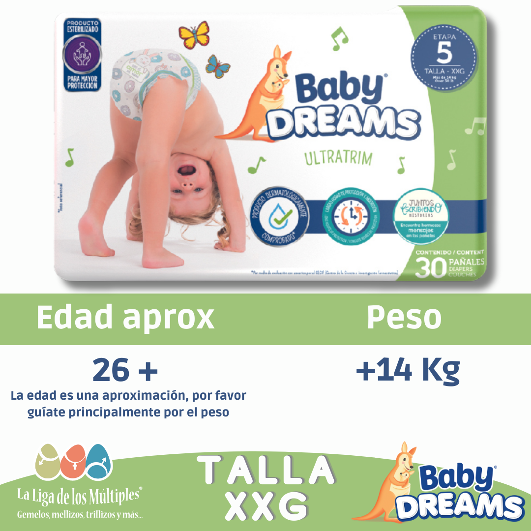 Pañales etapa 5 Talla XXG paca de 4 paquetes de 50 unds C/U